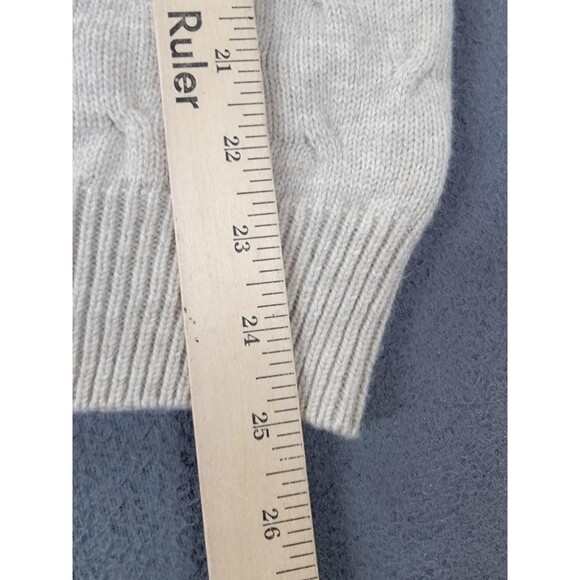 Singer + Sargent Sweater Mens Medium Gray 100% Merino Wool Henley Pullover - Picture 9 of 10